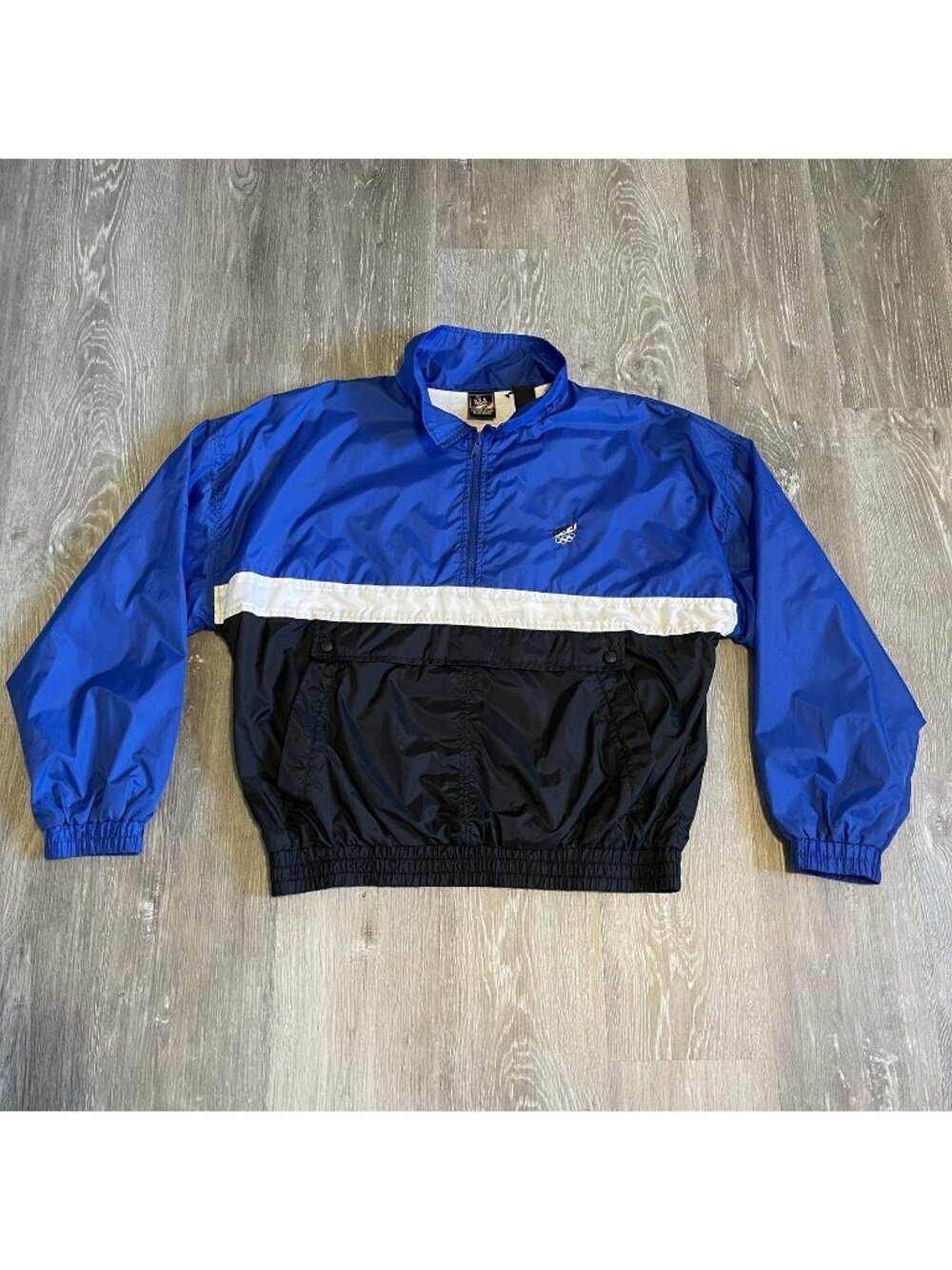 Vintage JC Penney USA Olympics Lined Pullover Windbreaker Jacket Men's Medium